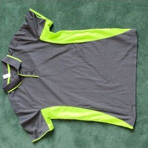 Women's medium black and green 3 button blouse